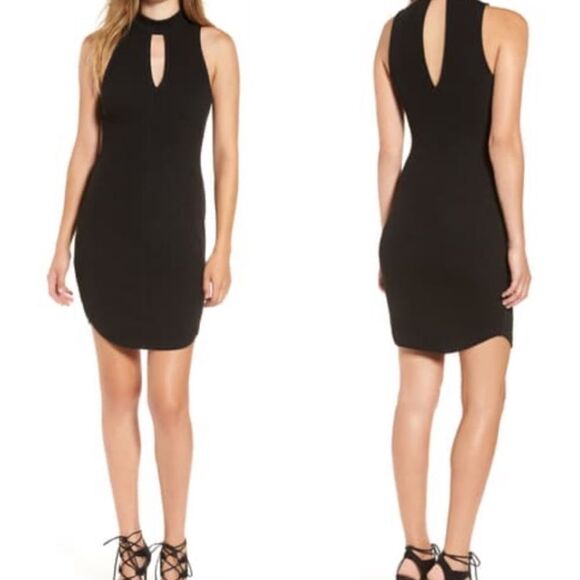 ASTR Cutout Knit Bodycon Dress Black New - Picture 10 of 10